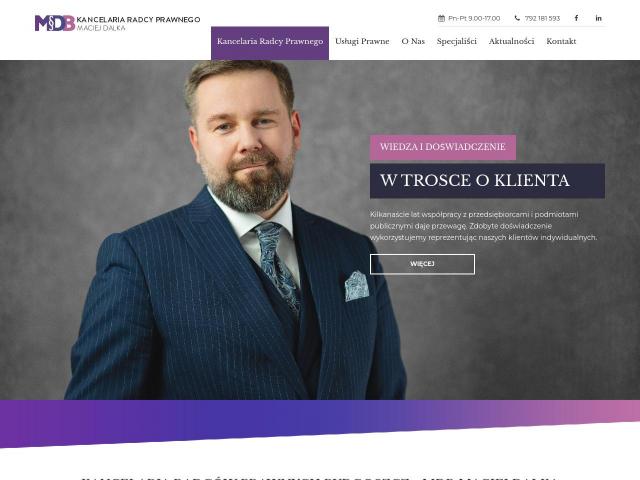 Zobacz Kancelaria Radcy Prawnego MDB Maciej Dalka